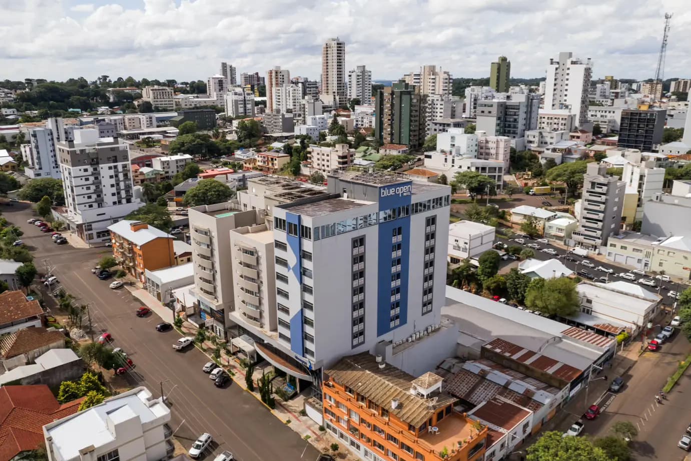 Foto área do hotel